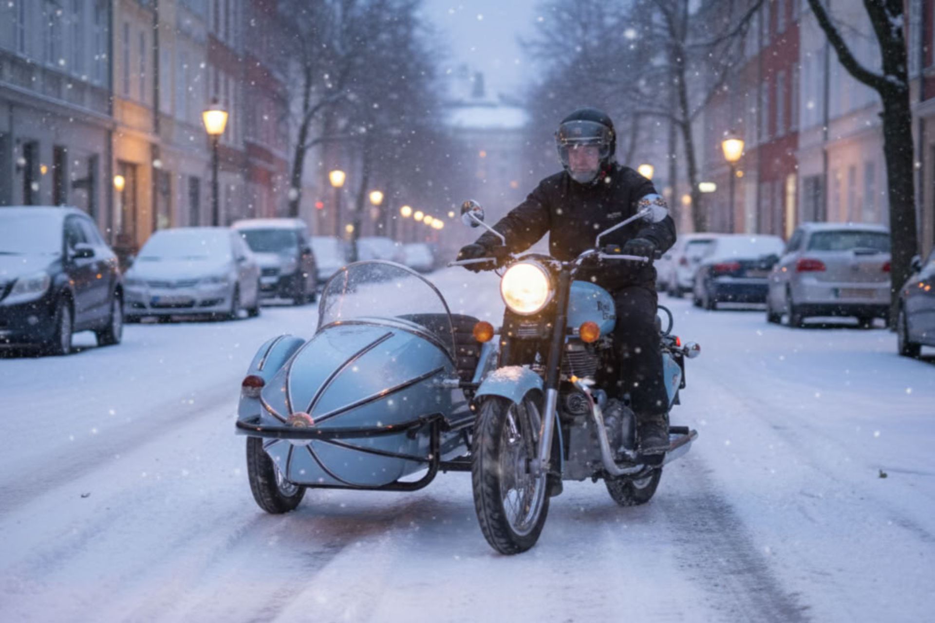 سه چرخ در برف