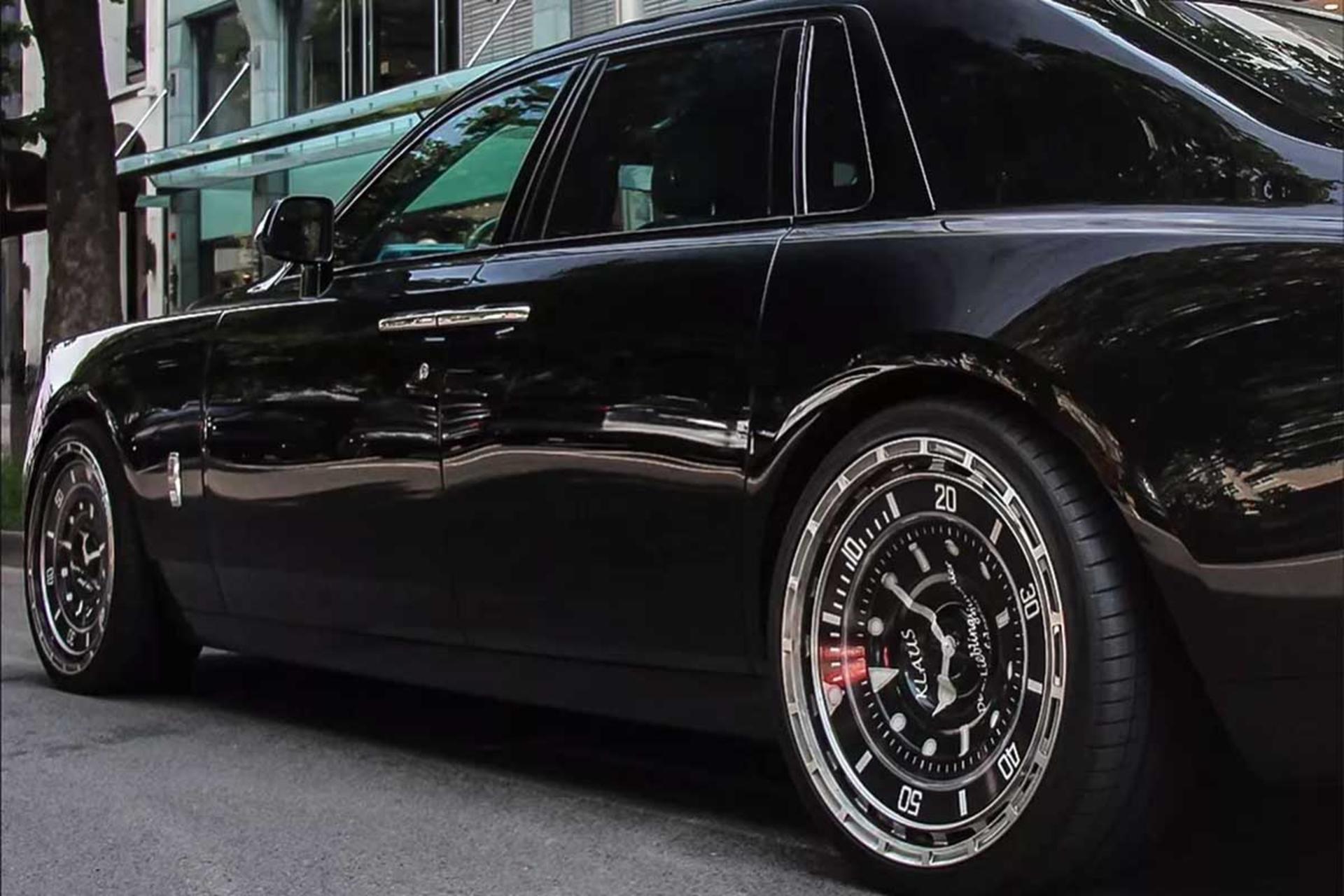 رولزرویس فانتوم با چرخ‌های ساعت رولکس