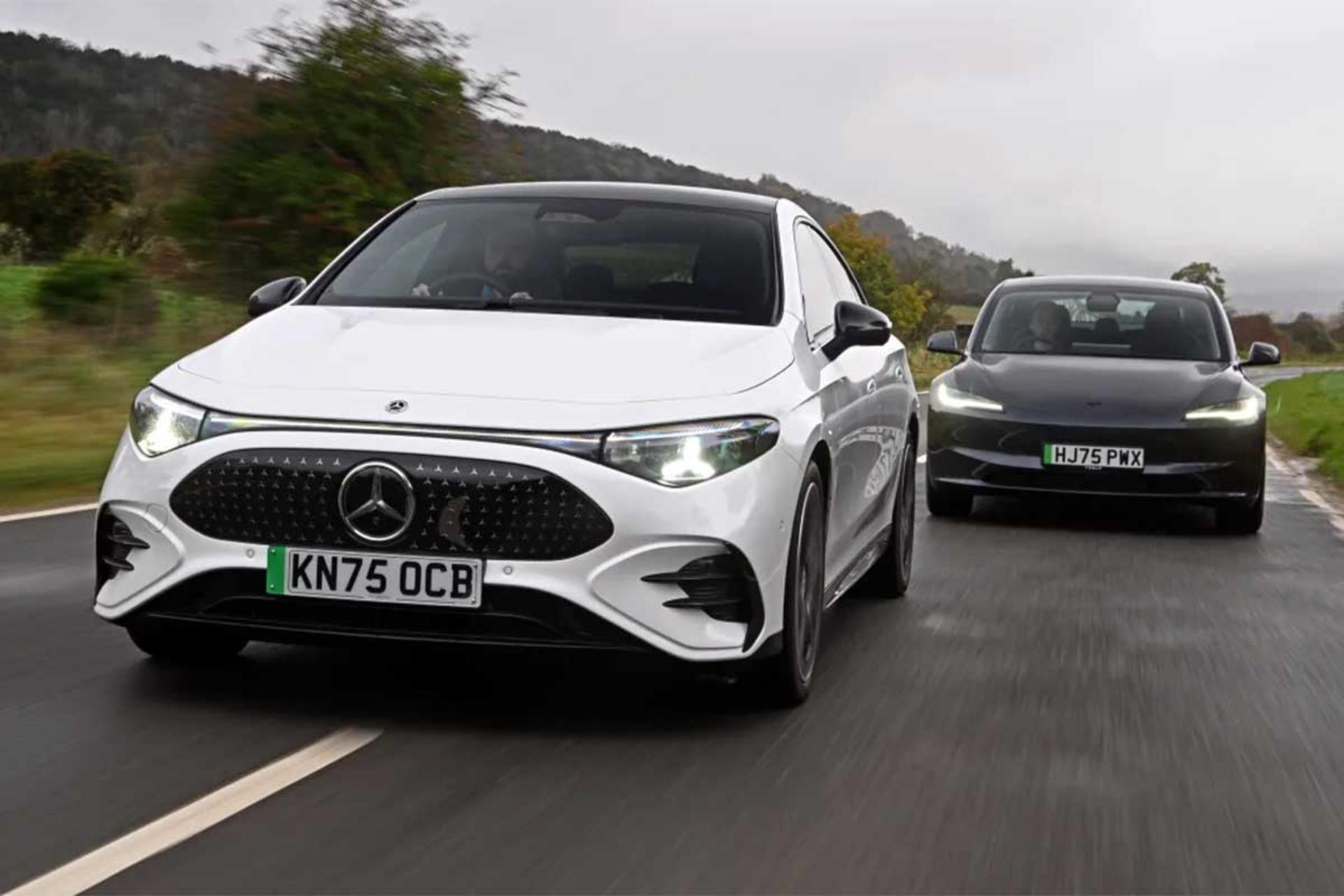 نبرد مرسدس CLA برقی و تسلا مدل 3