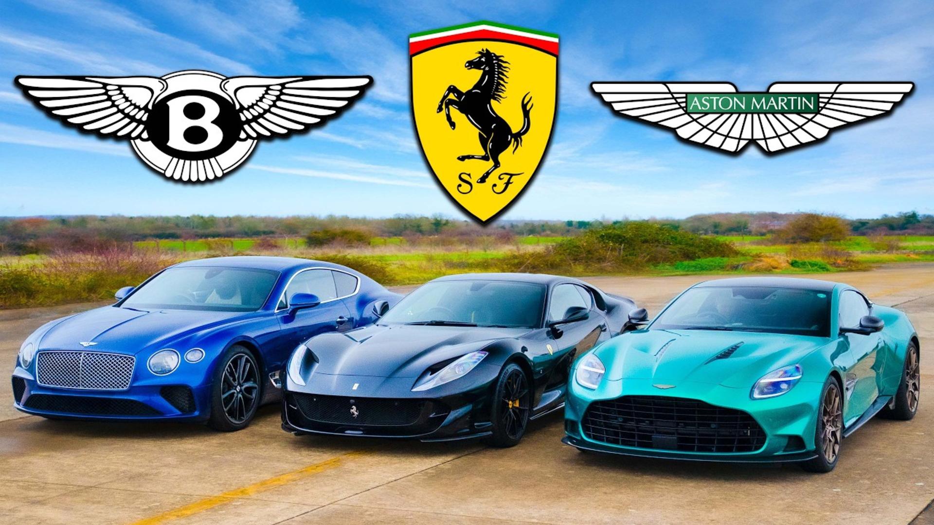 درگ آستون مارتین با فراری و بنتلی