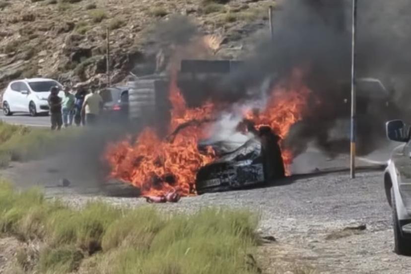 پروتوتایپ مرسدس AMG GT در آتش سوخت