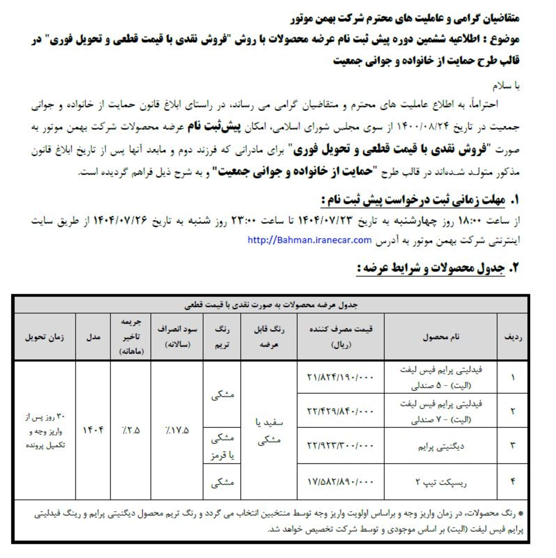 شرایط پیش ثبت نام فیدلیتی، دیگنیتی، ریسپکت ویژه طرح جوانی جمعیت مهر 1404