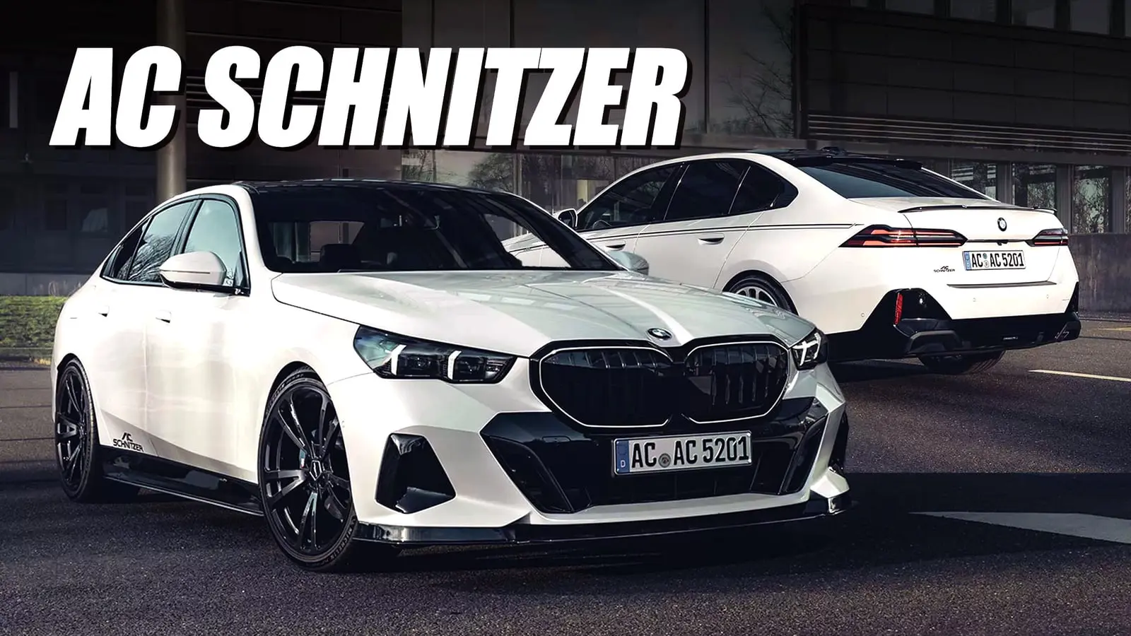 خودروهای سفید تیونینگ شده توسط شرکت AC Schnitzer (AC Schnitzer) در فضای باز
