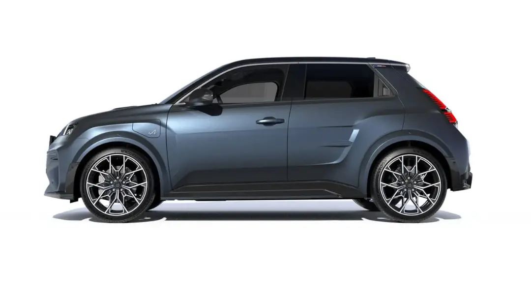 خودرو برقی آلپین (Alpine A290) با رنگ خاکستری و طراحی اسپرت