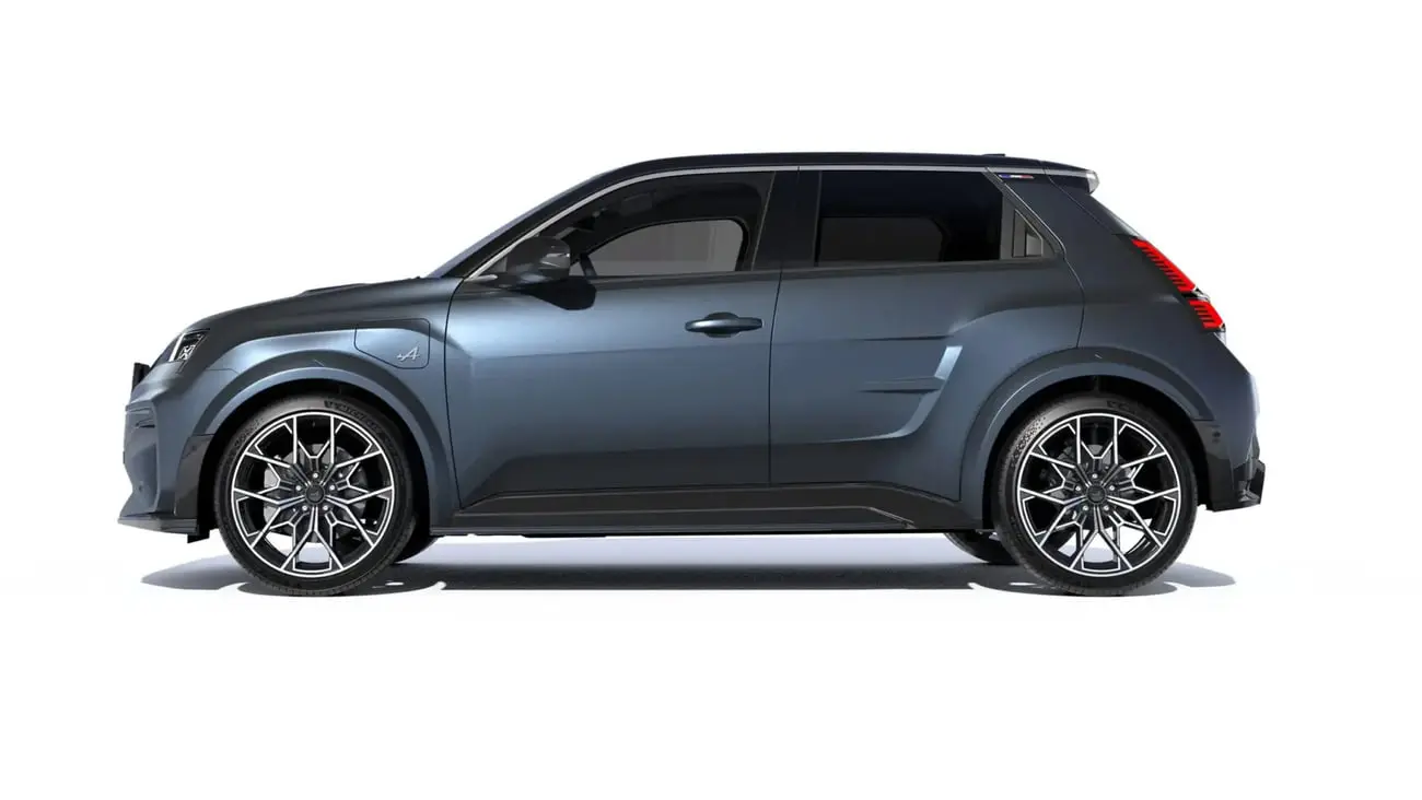 خودرو برقی آلپین (Alpine A290) با رنگ خاکستری و طراحی اسپرت
