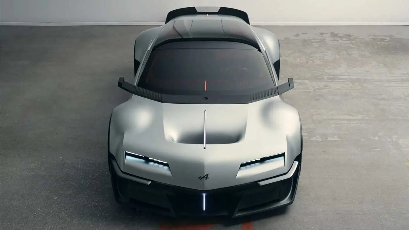 خودروی مفهومی آلپین (Alpine A310) با بدنه نقره‌ای و طراحی مدرن