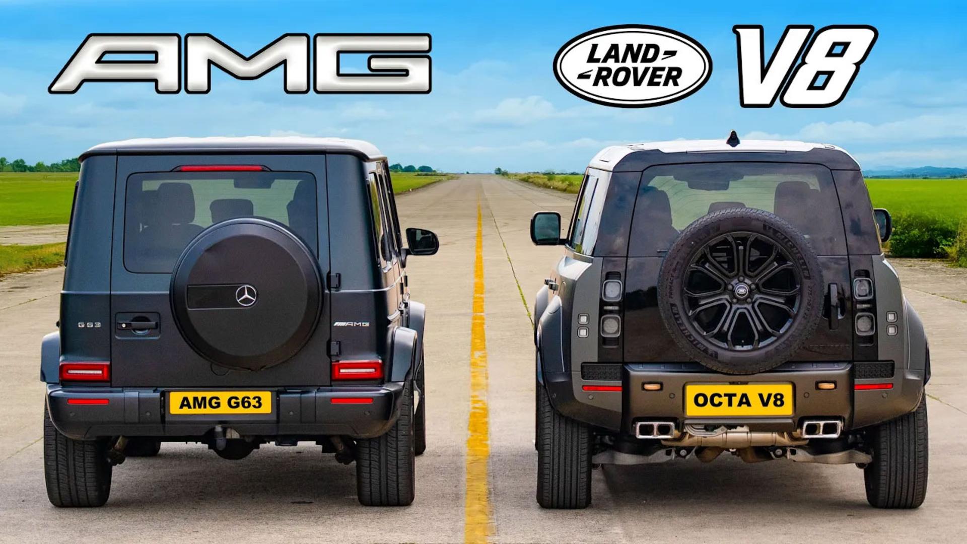  AMG G63 v V8 Defender Octa: DRAG RACE 