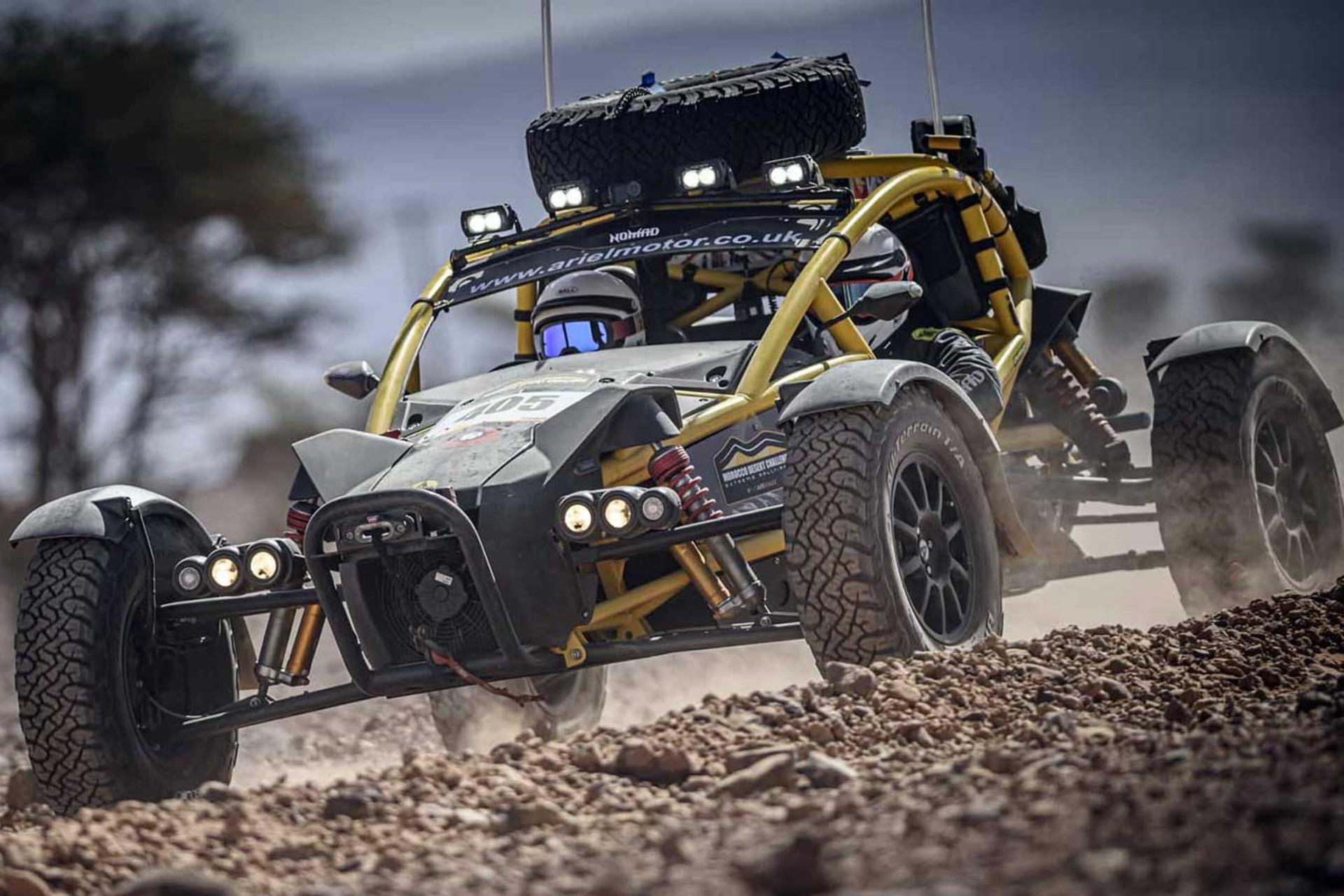 خودرو آفرود آریل نومد (Ariel Nomad) در حال حرکت در مسیر رالی مراکش