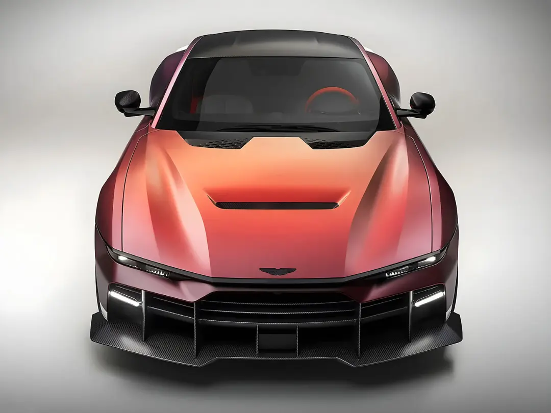 خودروی استون مارتین ولن (Aston Martin Valen) با رنگ قرمز متالیک