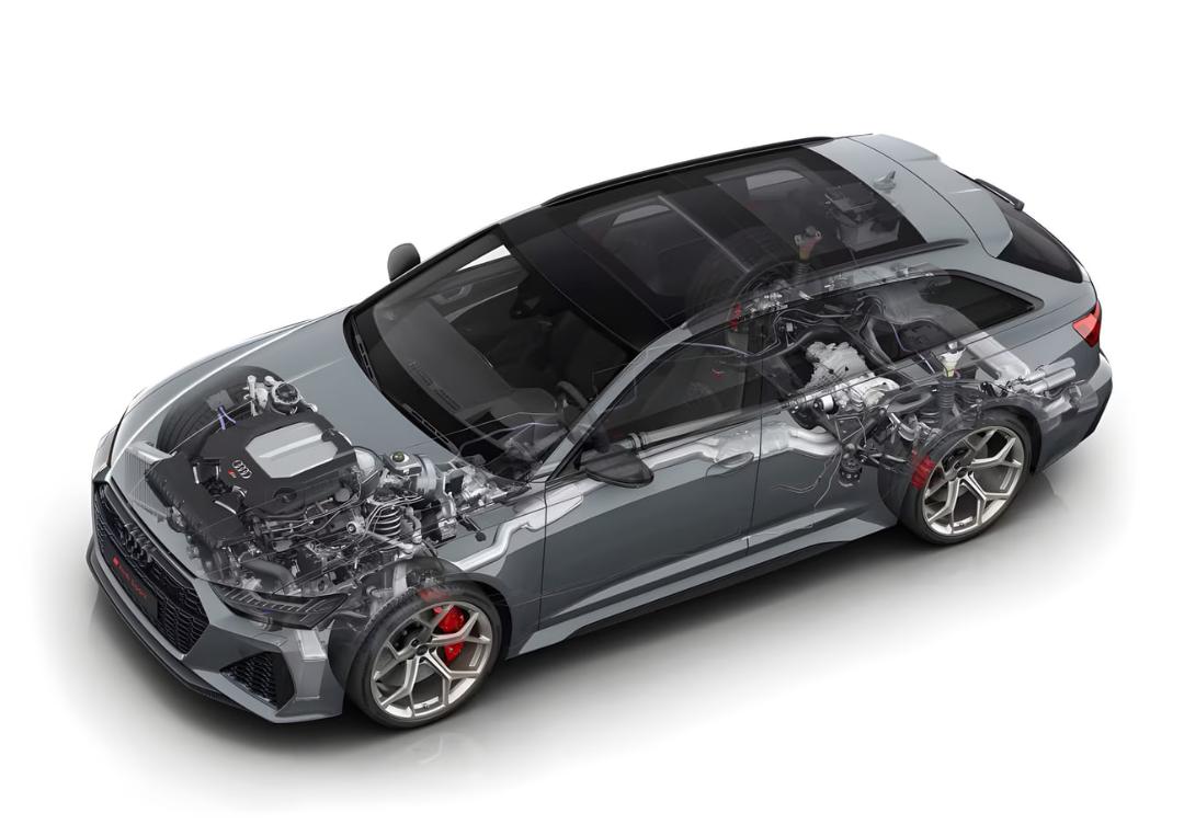 نمای داخلی و قطعات فنی خودروی اسپرت آئودی RS 6 (Audi RS 6) آوانت