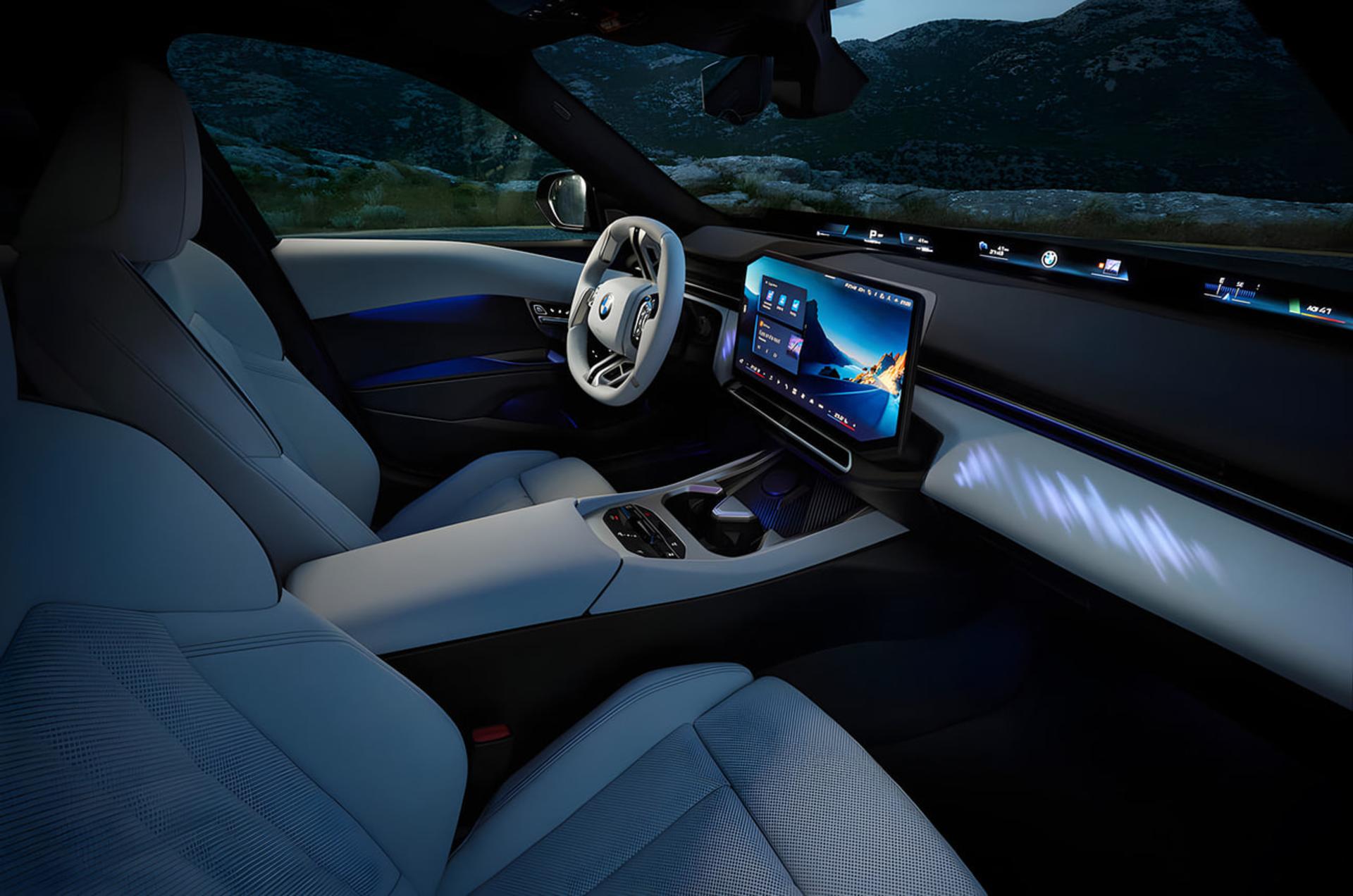 کابین مدرن و لوکس نسل هشتم بی ام و (BMW) سری ۳ با نمایشگر بزرگ