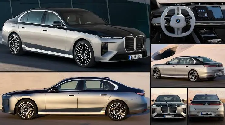 خودروی بی ام و (BMW) سری ۷ مدل ۷۴۰i مدل ۲۰۲۷ با رنگ نقره‌ای