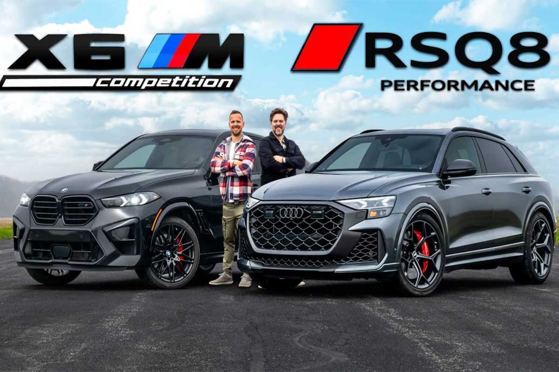 درگ آئودی RS Q8 و بی‌ام‌و X6 M
