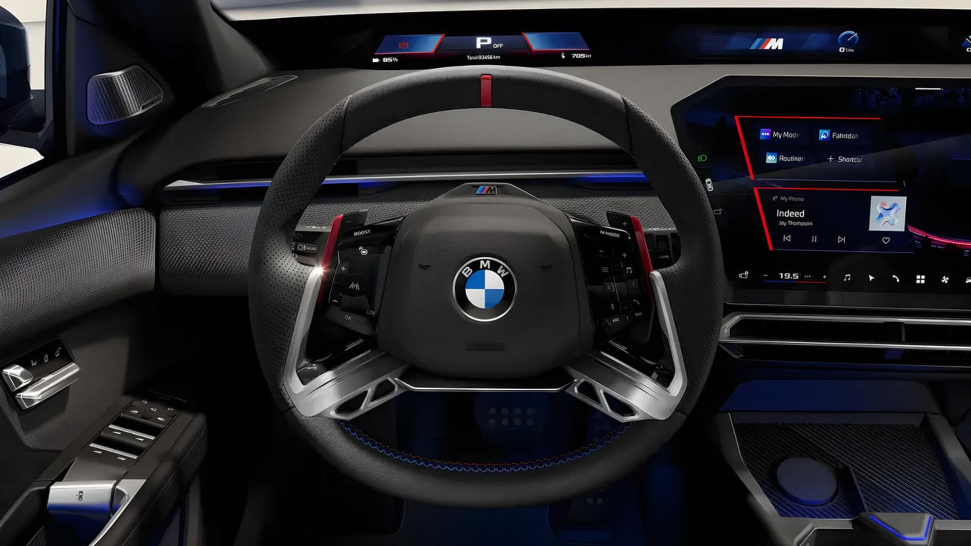فرمان و داشبورد دیجیتال خودروی ب‌ام‌و (BMW) مدل i3 M60