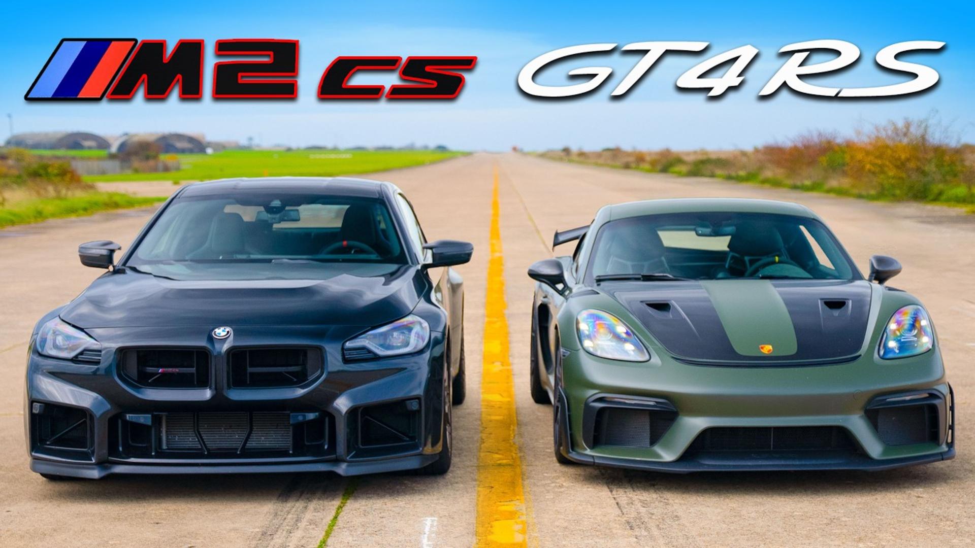 درگ پورشه GT4 RS با بی ام و M2 CS