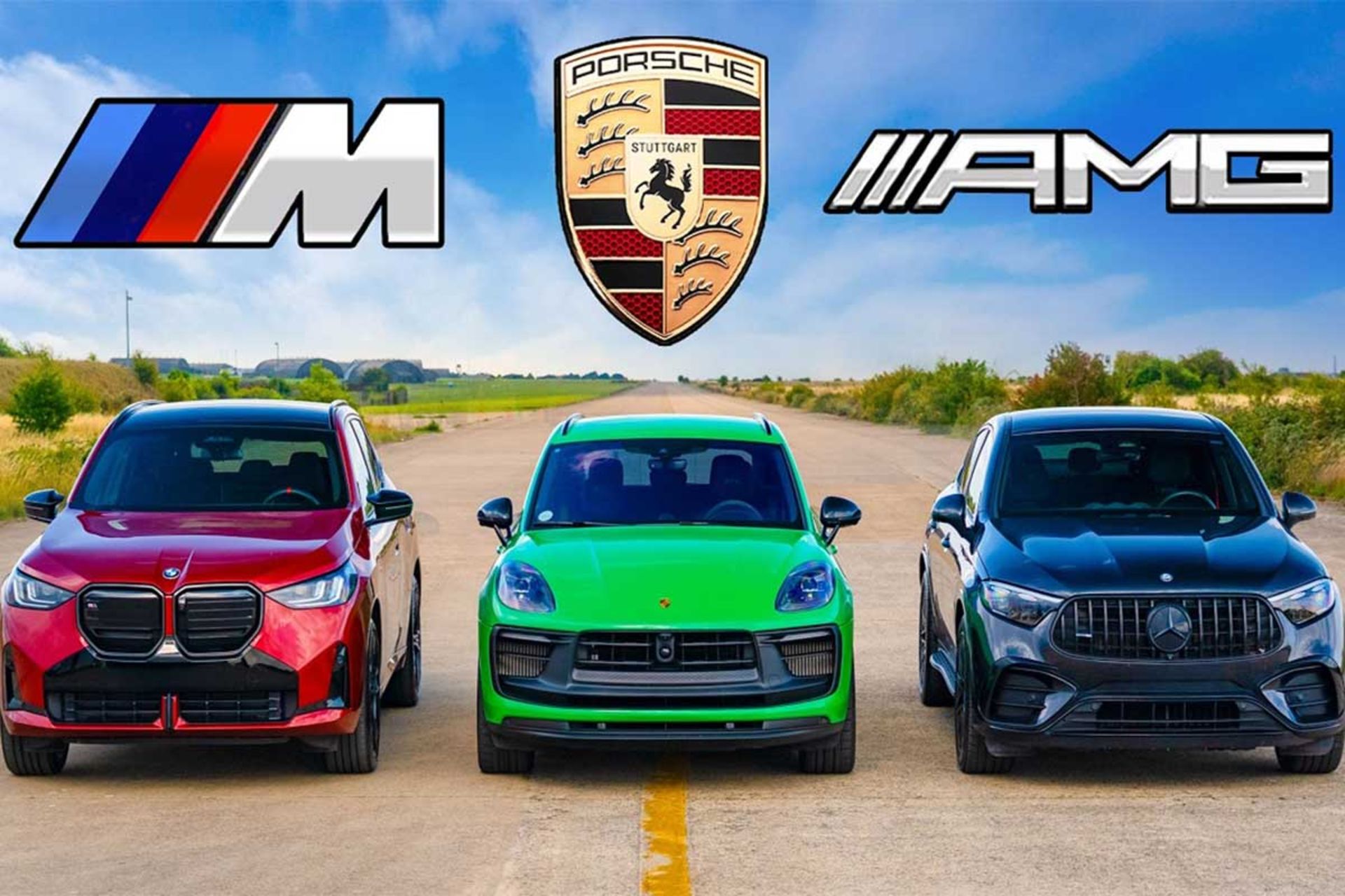 درگ مرسدس GLC43، ماکان GTS و بی‌ام‌و X3 M50i