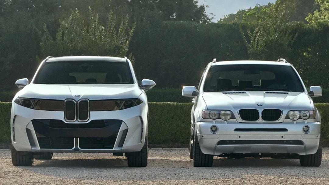 خودروهای بی‌ام‌و X5 (BMW X5) نسل اول و مدل جدید در کنار هم