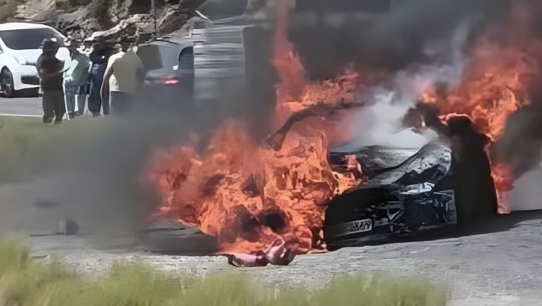 آتش سوزی پروتوتایپ مرسدس AMG GT