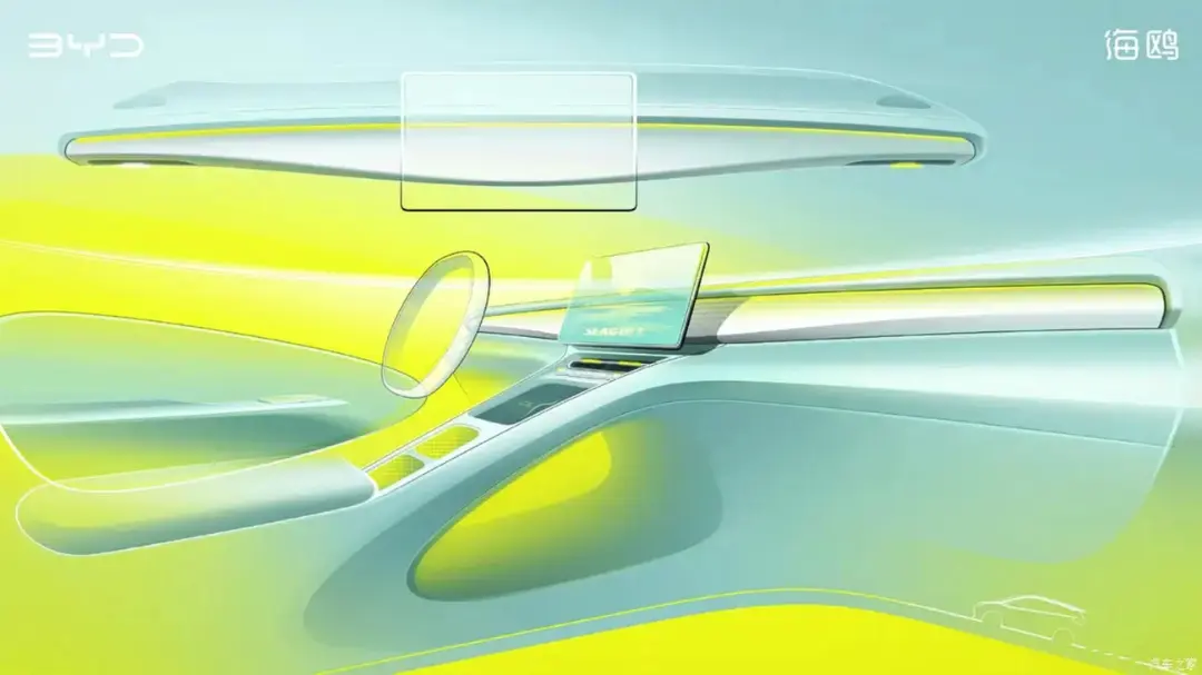 کابین خودروی بی‌وای‌دی سیگال (BYD Seal) با طراحی مدرن و پنل‌های دیجیتال