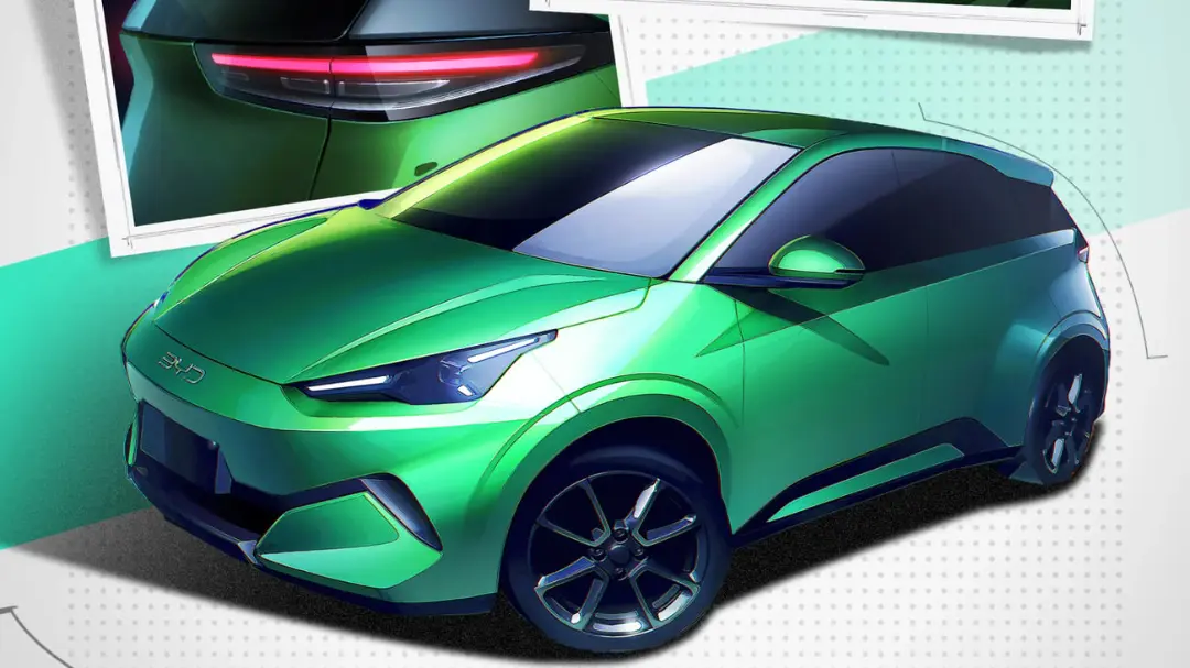 طراحی مفهومی خودروی بی‌وای‌دی سیگال (BYD Seal) نسل دوم با رنگ سبز