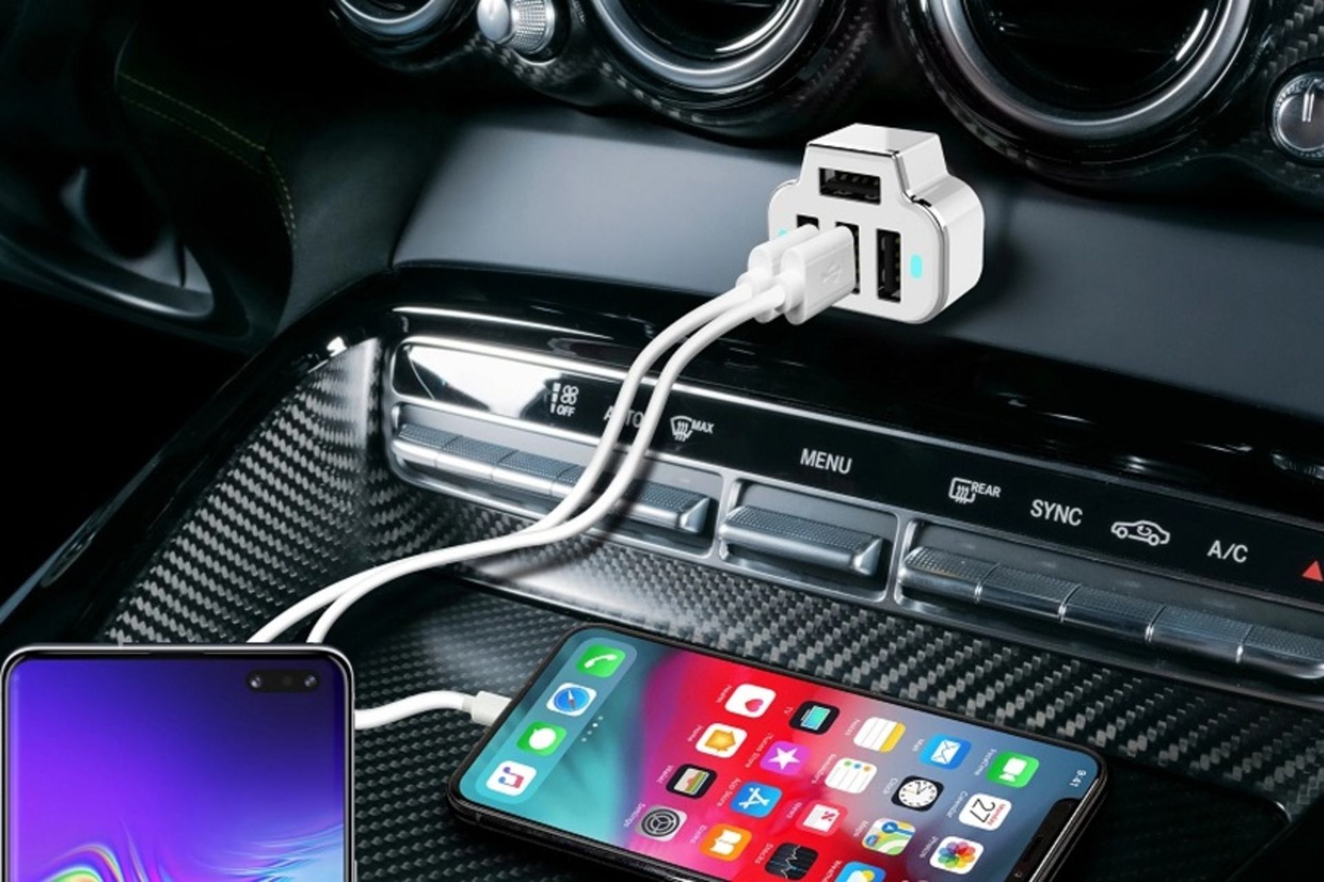 نصب شارژر فندکی ماشین