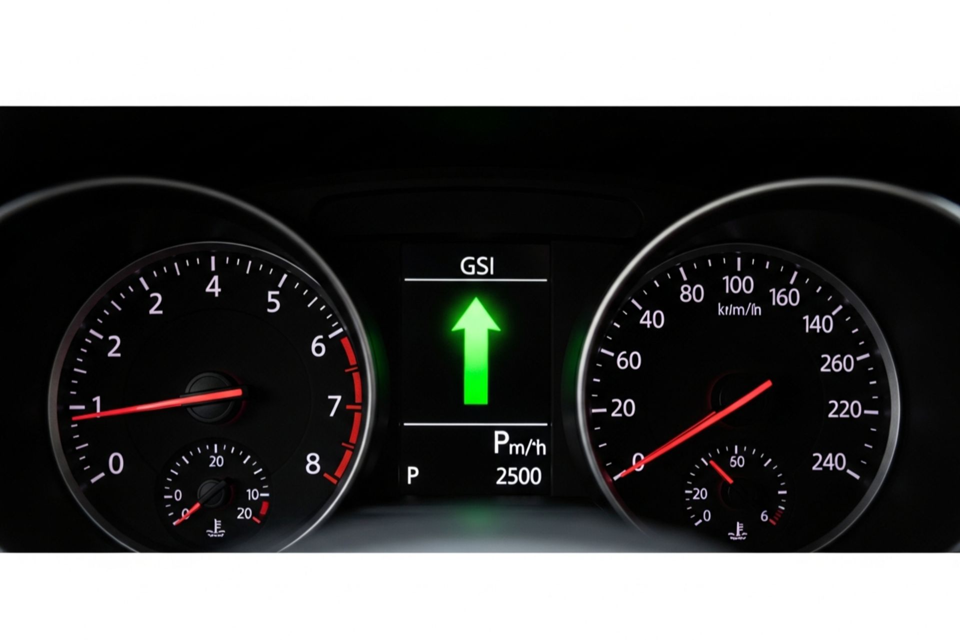 نمایشگر تعویض دنده بهینه روی صفحه کیلومترشمار خودرو