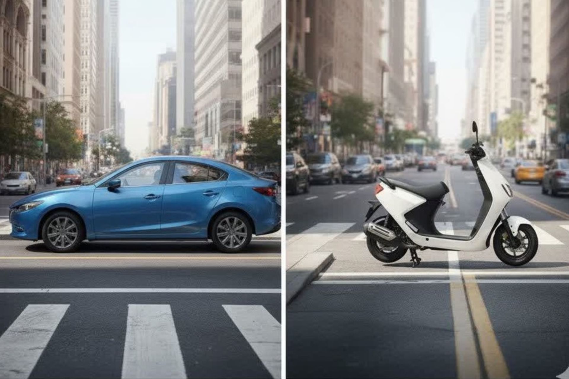 مقایسه خودرو و موتورسیکلت