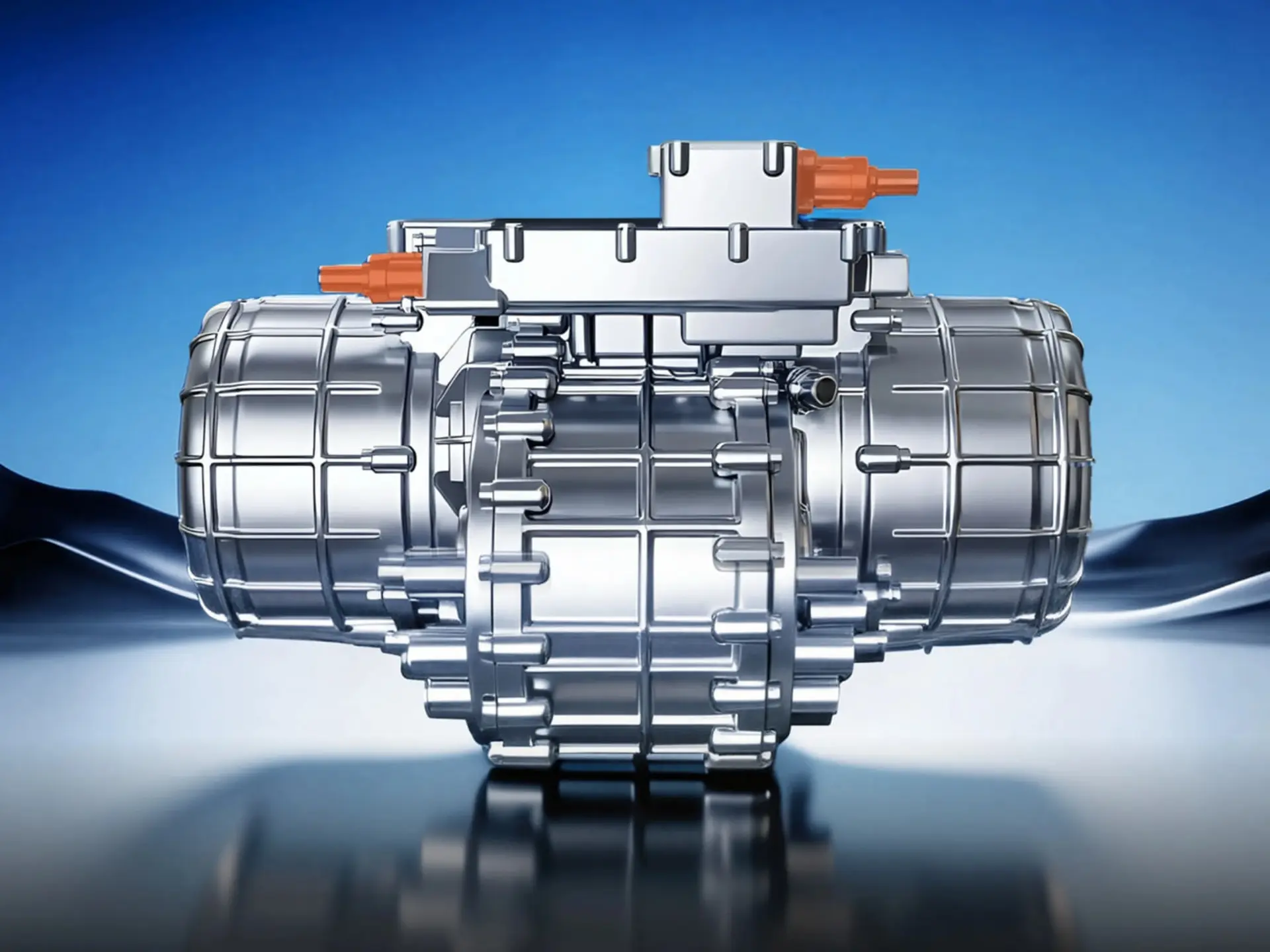 پیشرانه الکتریکی (Electric Motor) کاسمرا با ساختار فلزی و قطعات نارنجی رنگ