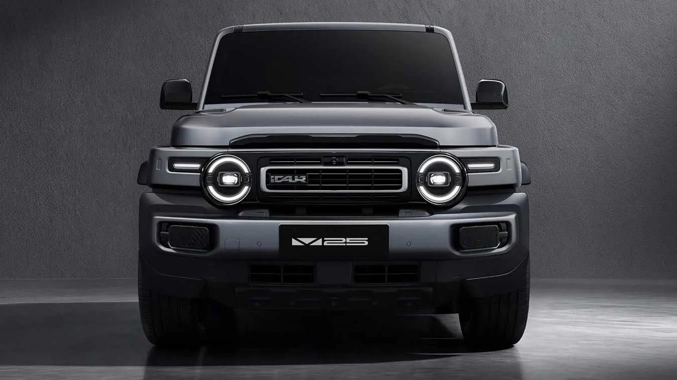 خودرو چری آی‌کار V25 (iCAR V25) با طراحی جعبه‌ای و چراغ‌های دایره‌ای
