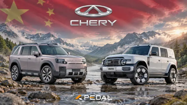 خودروهای آفرود چری (Chery) مدل V25 و فریلندر8 (Freelander 8) در طبیعت کوهستانی