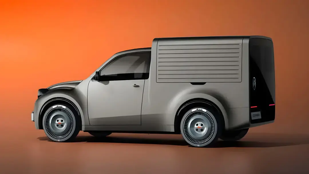 خودروی مفهومی ون سیتروئن (Citroën) 2CV با طراحی مدرن و بدنه خاکستری