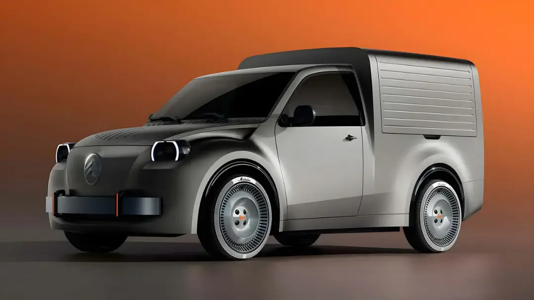خودروی ون سیتروئن (Citroën) 2CV با طراحی مدرن و رنگ نقره‌ای