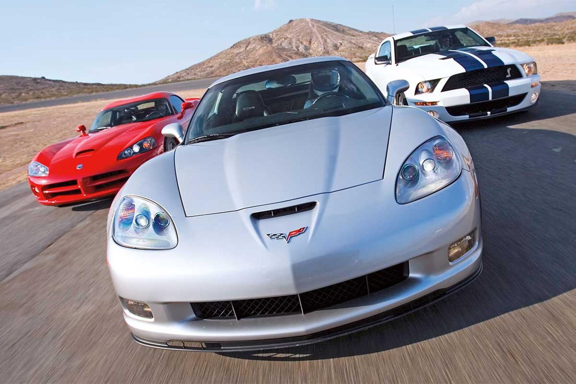 نبرد کوروت Z06، موستانگ شلبی GT500 و وایپر سال 2006