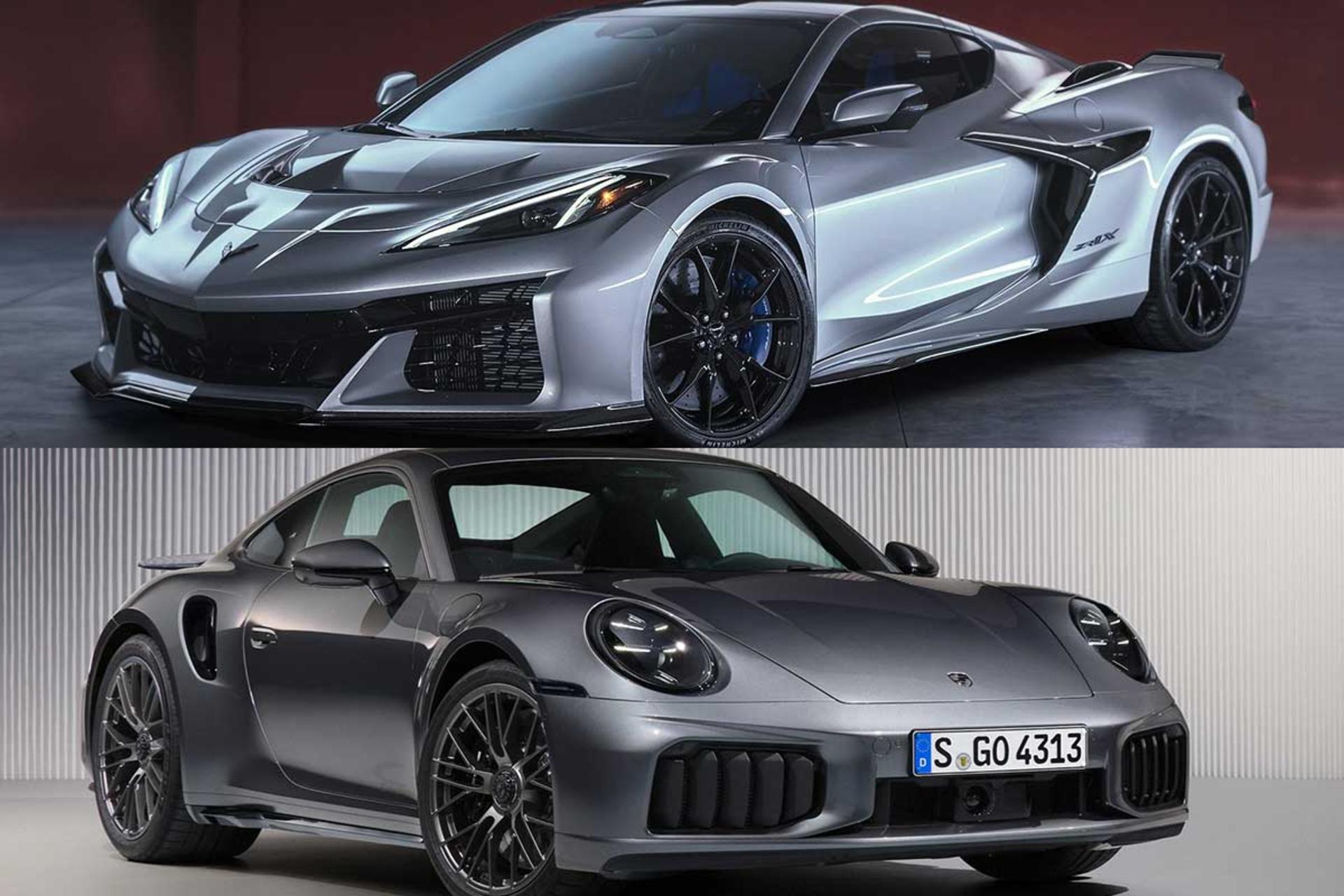 مقایسه پورشه 911 توربو S جدید و کوروت ZR1X