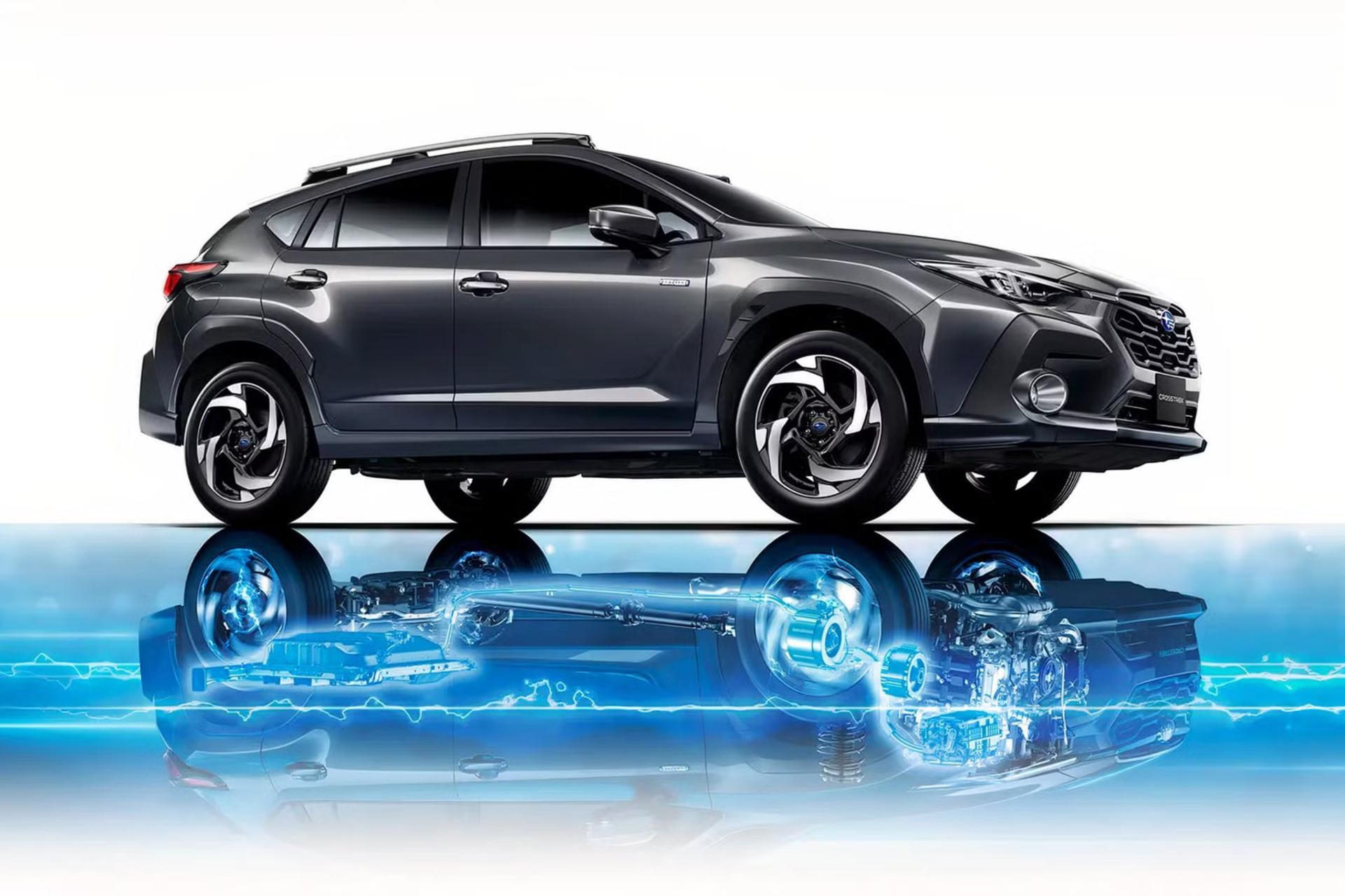 خودرو سوبارو کراسترک (Subaru Crosstrek) مدل S-HEV با نمایش سیستم انتقال قدرت