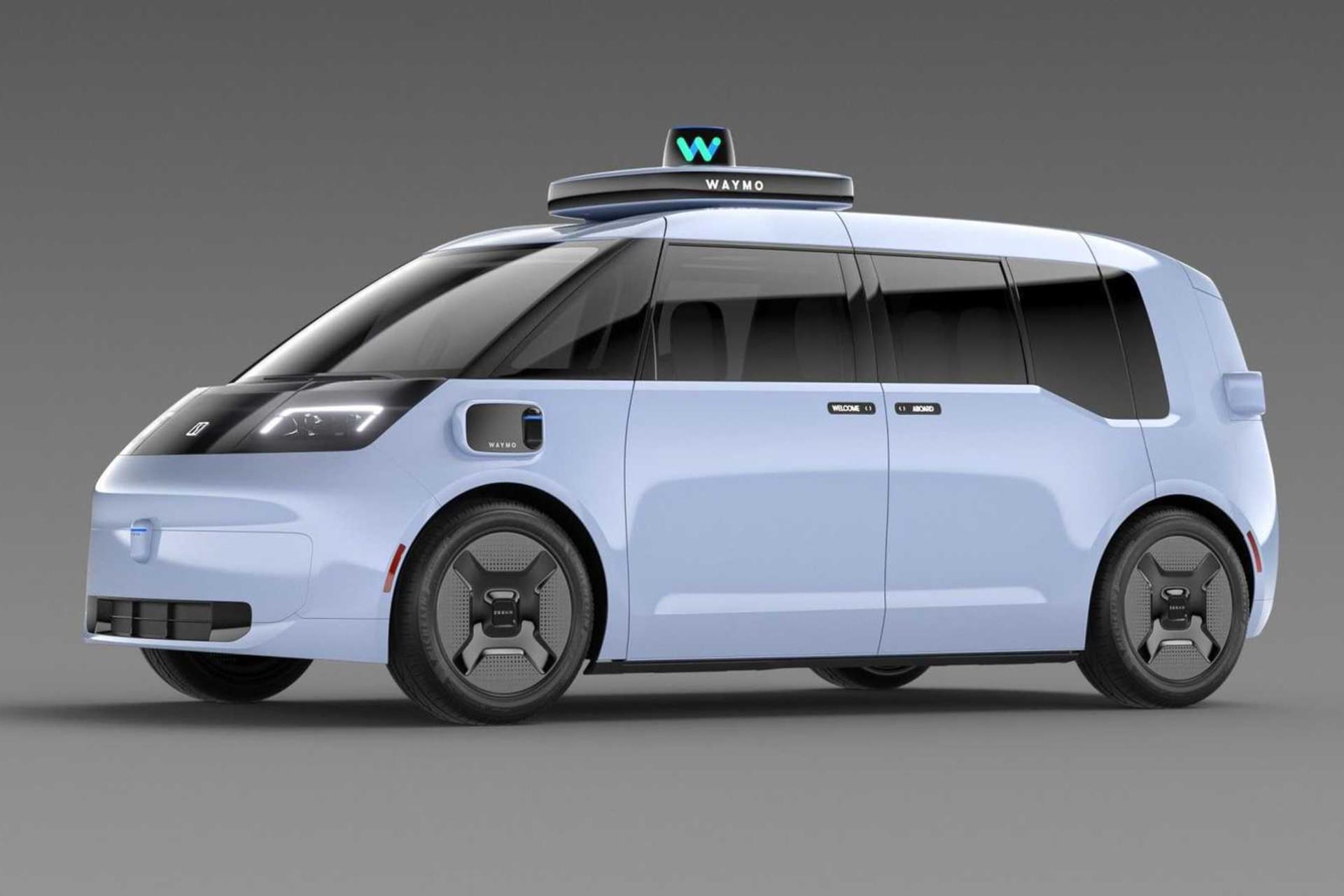 خودروی خودران وی‌مو (Waymo) با سنسورهای رصدکننده روی سقف