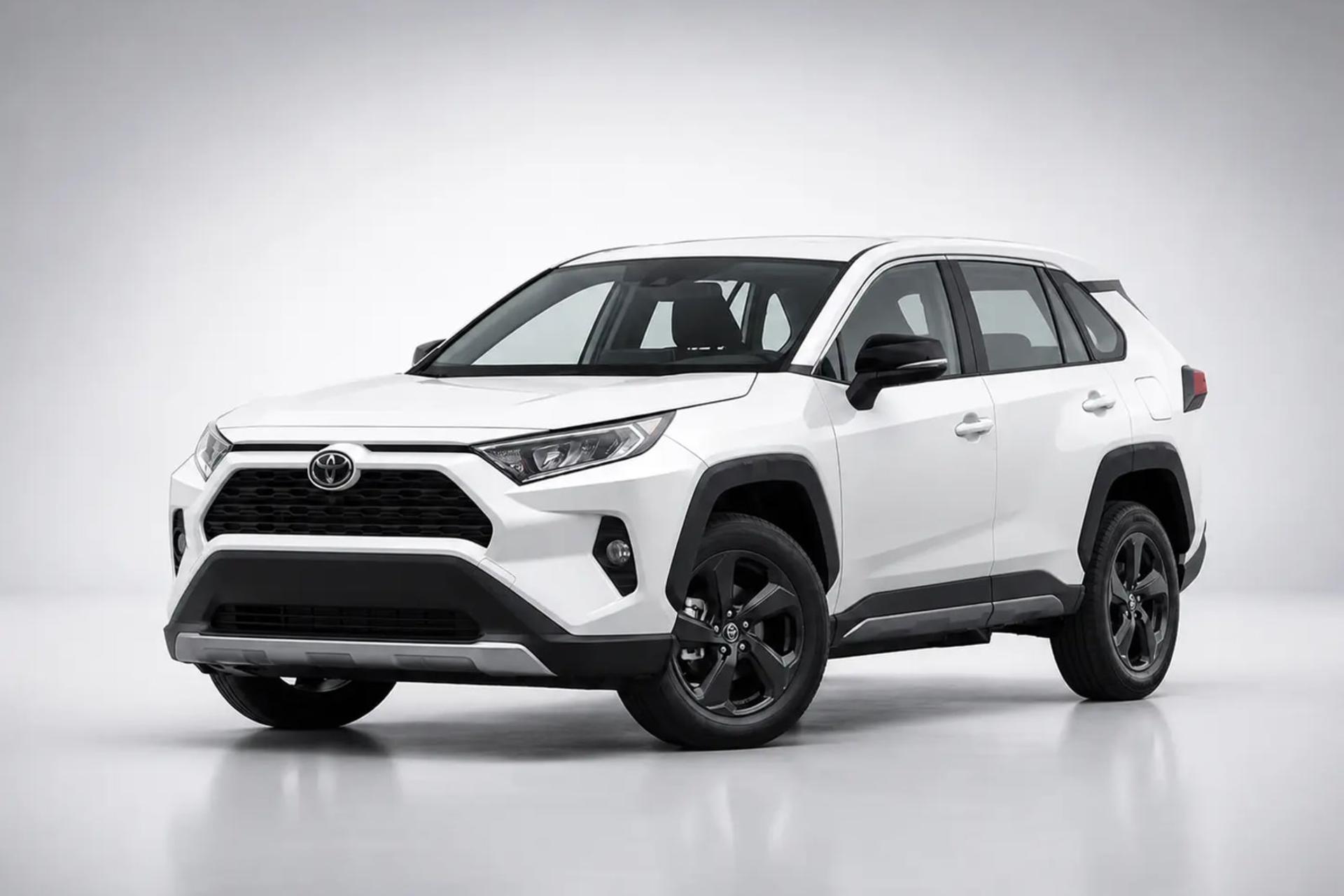 خودرو سفید تویوتا RAV4 (Toyota RAV4) مدل ۲۰۲۵ در استودیو