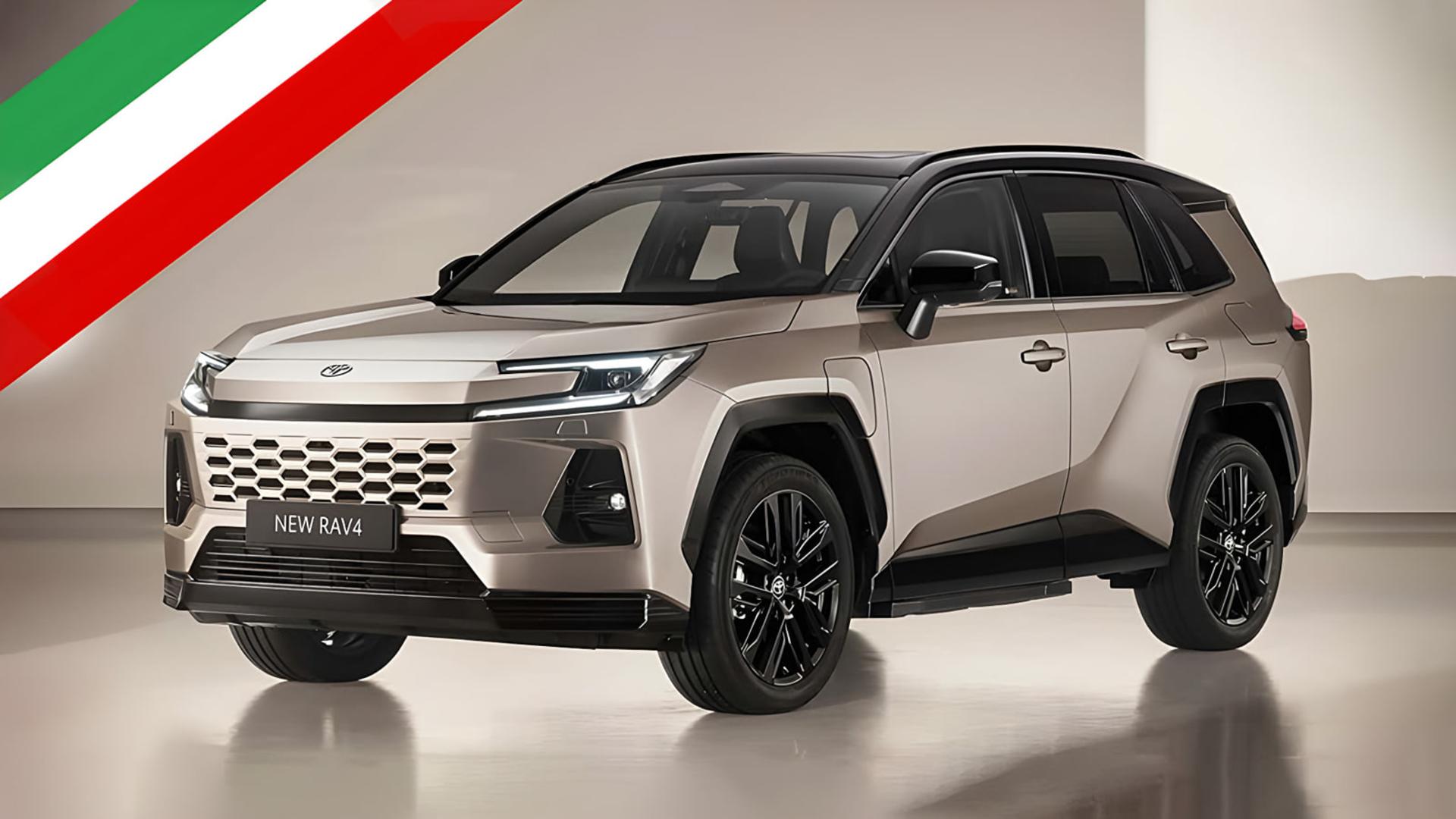 خودرو تویوتا راو۴ (Toyota RAV4) مدل ۲۰۲۶ با رنگ شامپاینی و سقف مشکی