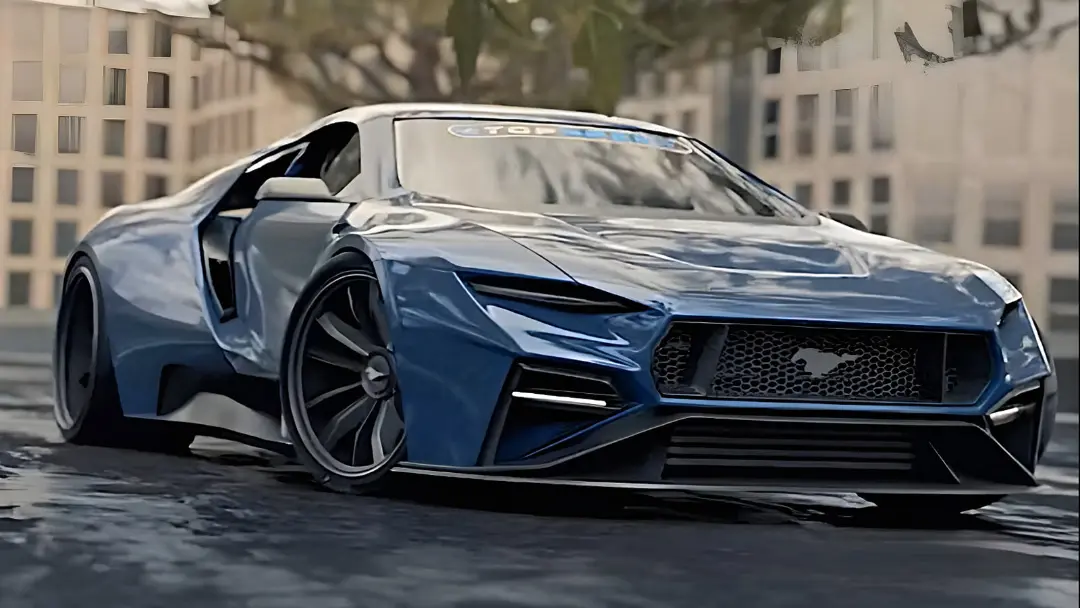 خودرو فورد GT (Ford GT) با طراحی موتور میانی و رنگ آبی