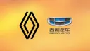 نمادهای رسمی شرکت جیلی (Geely) و رنو (Renault) در کنار هم