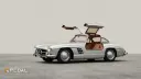 مرسدس بنز ۳۰۰ اس جی (Mercedes-Benz 300SL) با درب‌های بال‌پرنده در استودیو