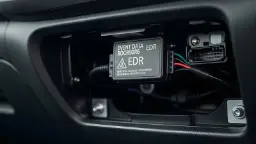 ماژول جعبه سیاه خودرو (EDR) در بخش داخلی داشبورد خودرو