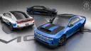 سه دستگاه خودروی دوج چارجر (Dodge Charger) مدل ۲۰۲۷ با رنگ‌های مختلف