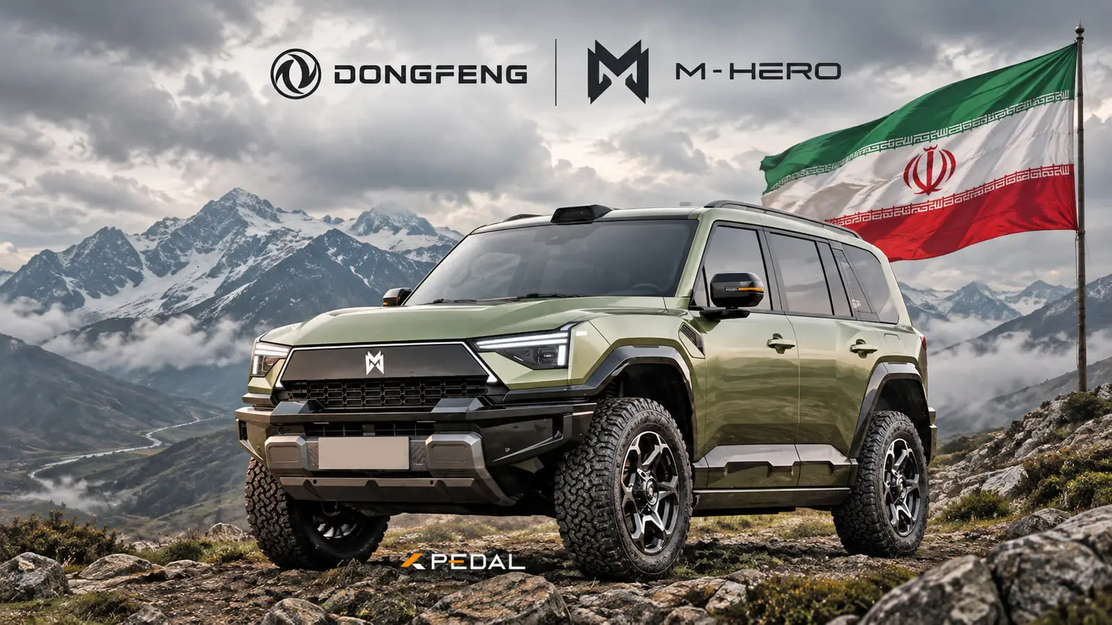 خودرو آفرود دانگ‌فنگ ام هیرو ۲ (Dongfeng M-Hero 2) در طبیعت کوهستانی