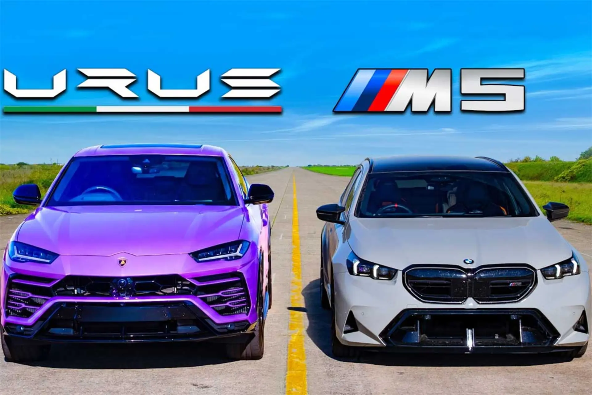 درگ بی‌ام‌و M5 و لامبورگینی اوروس