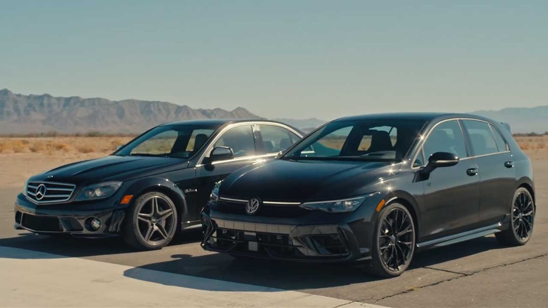 درگ گلف R با سدان‌های اسپرت قدیمی آلمانی