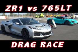 درگ کوروت ZR1X و مک‌لارن 765LT