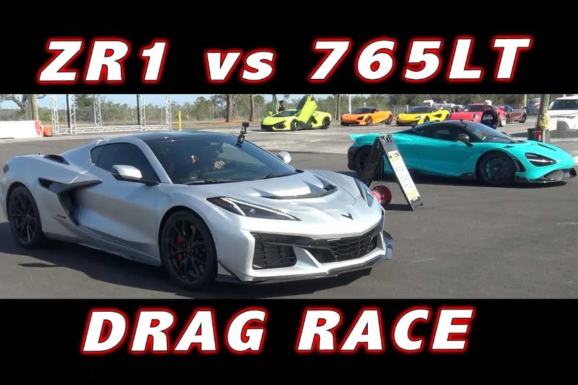 درگ کوروت ZR1X و مک‌لارن 765LT