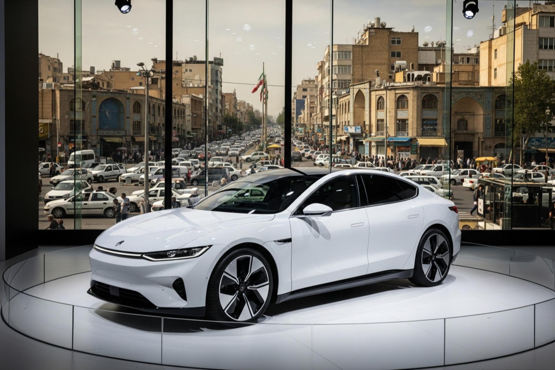 خودروی برقی جدید در سالن نمایشگاه خودرو