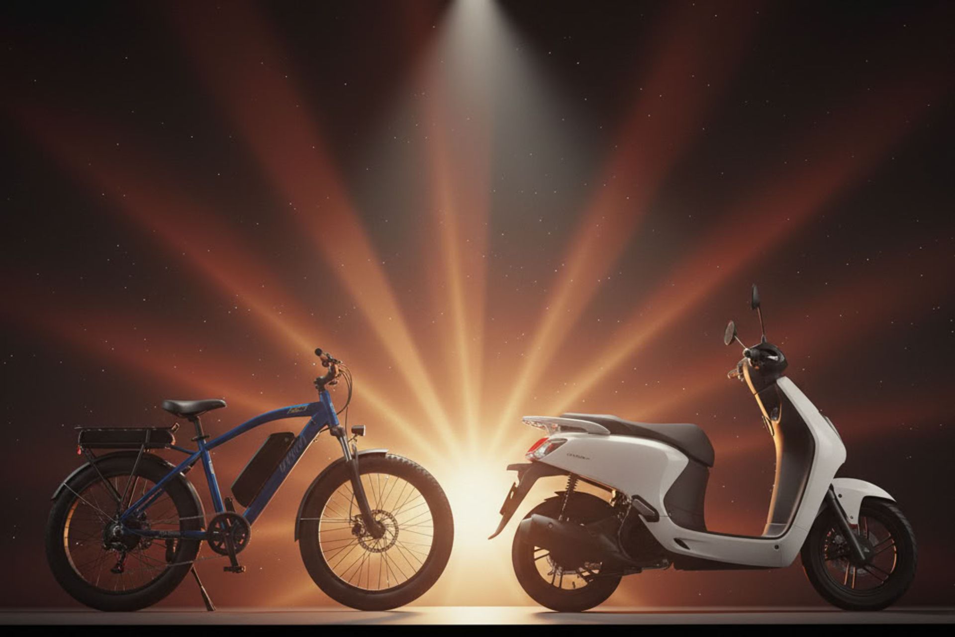 نمای جانبی موتورسیکلت برقی